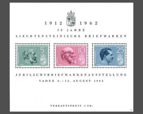 7th Stamp exhibition - 50 Years of Liech