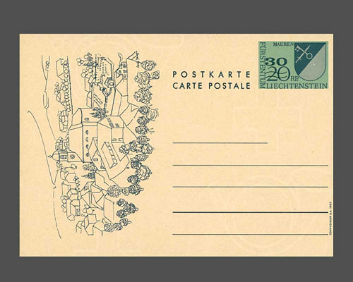 Postkarte: Gemeindwappen