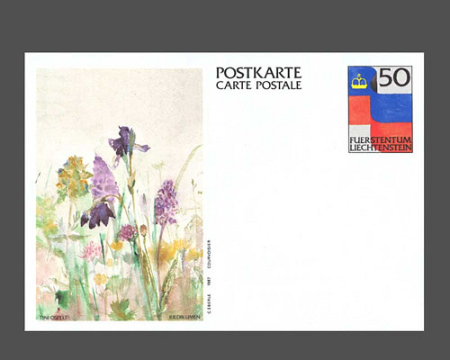 Postkarte: Landesflagge