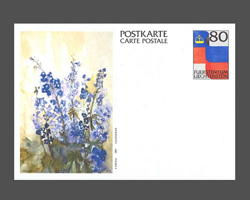 Postkarte: Landesflagge