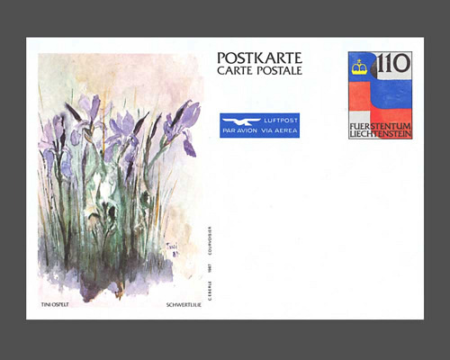 Postkarte: Landesflagge
