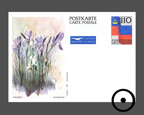 Postkarte: Landesflagge