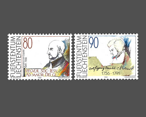 Memorial stamps for Ignatius Loyola