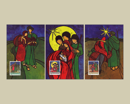 Weihnachten - Batikarbeiten