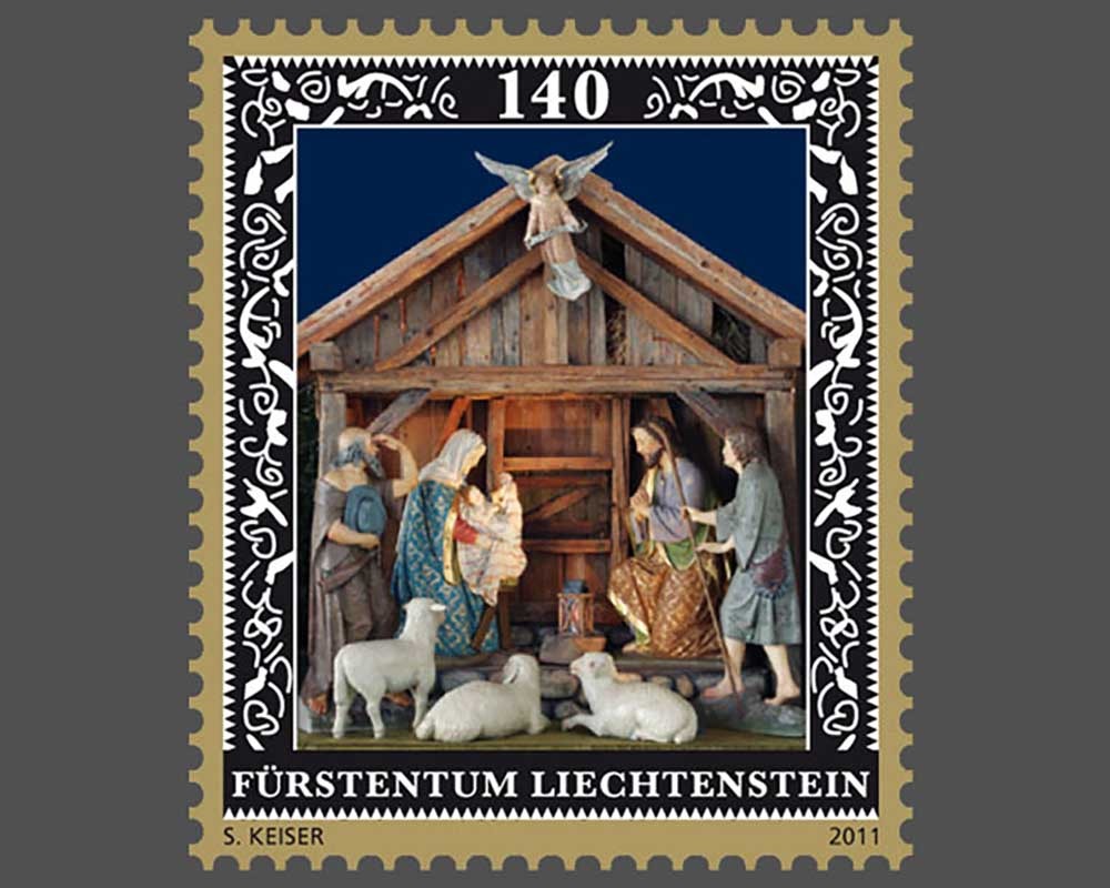 Weihnachten Krippen in den Pfarrkirche Wertzeichen Philatelie