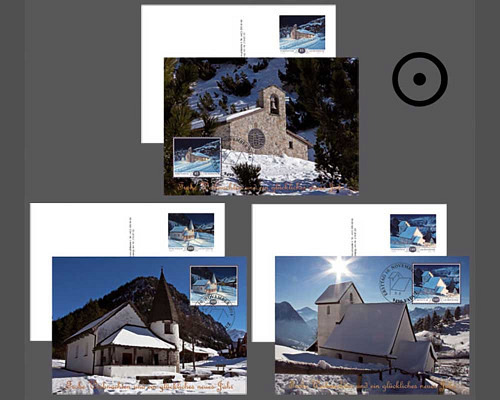 Bildpostkarte: Weihnachten - Bergkapelle