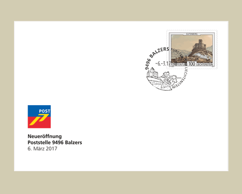 Special Cover  Reopening 9496 Balzers p