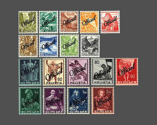 Landschaftsbilder mit Aufdruck "Officiel