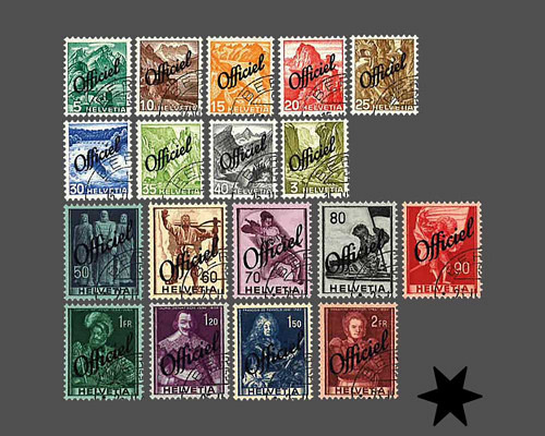 Landschaftsbilder mit Aufdruck "Officiel