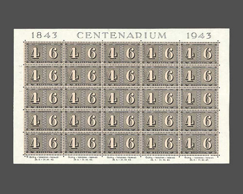 100 Jahre schweizerische Postmarken