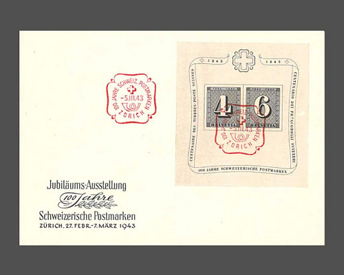 Jubiläumsblock 100 Jahre Schweizerische