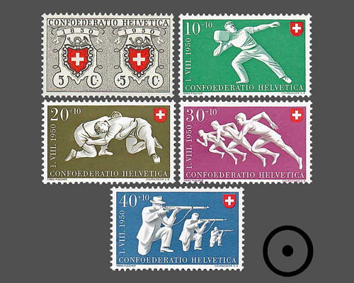 Pro Patria 100 Jahre Eidg. Post und Spor