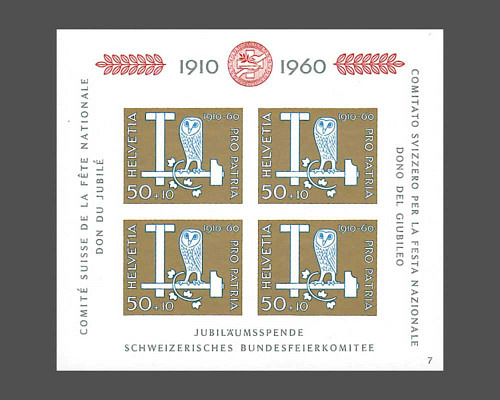 Jubiläumsblock 50 Jahre Bundesfeierspend