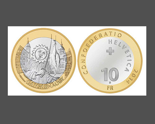 Switzerland - 10 francs coin "Gansabhaue