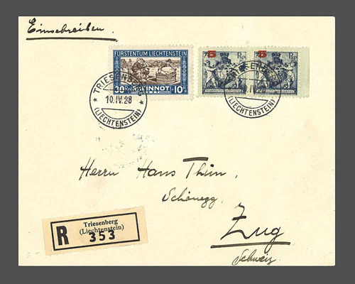 Mi. 61 B II, Provisorium 5 auf 7 1/CHF 0