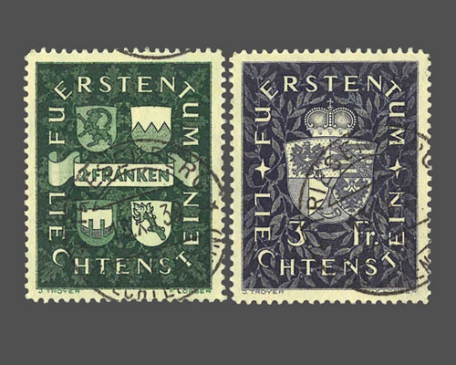 Mi.Nr. 183-184, 2+3 Fr. Freimarken 1939,