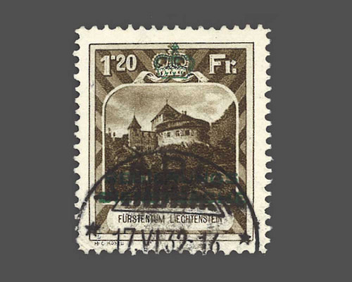 Mi.Nr. Dienst 8 B, 1.20 Fr. Ausgabe 1932