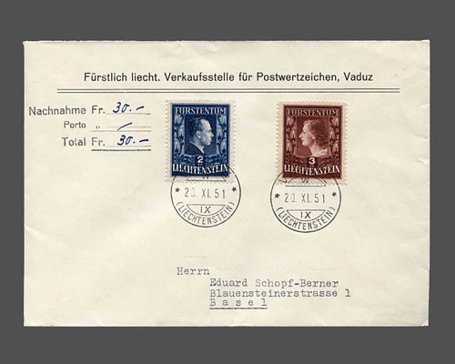 Mi.Nr. 304 A + 305 A, Fürst/Fürstin 1951