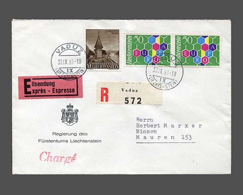 Mi.Nr. 398, Europa 1960 im waagrechten P