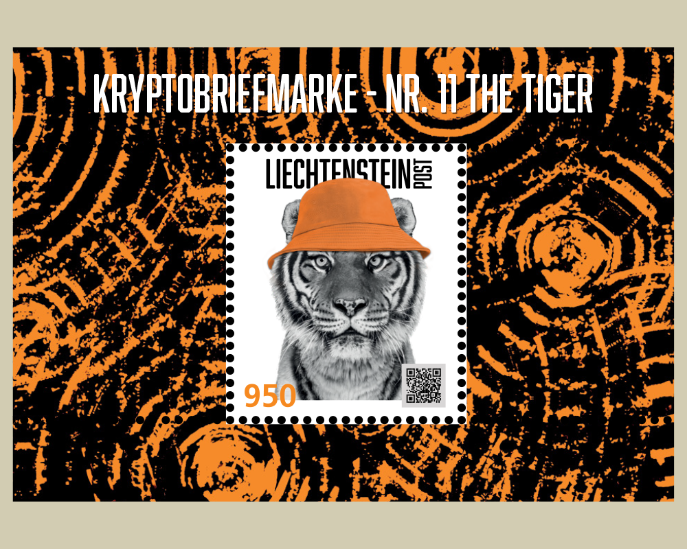 Crypto Stamp - Nr. 11 The Tiger - Stamps - Philatelie Liechtenstein