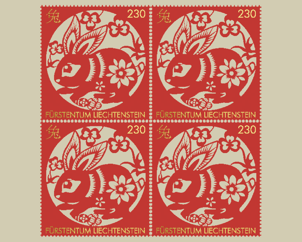 Chinese Sign of the Zodiac: Rabbit - Stamps - Philatelie Liechtenstein