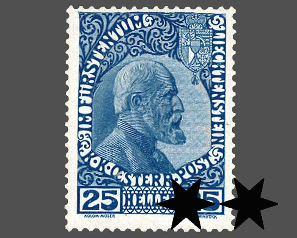 5 Timbres de 1920 ( Liechtenstein ) | Kaufen auf