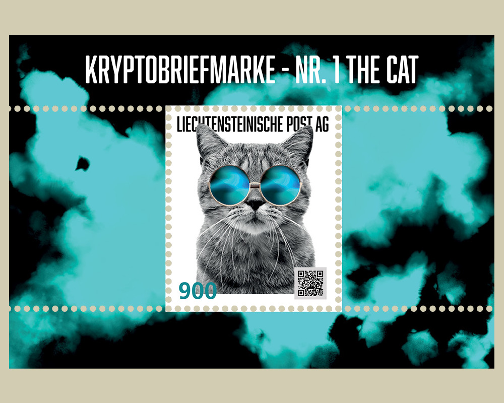 Kryptobriefmarke - Nr. 1 The Cat - Wertzeichen - Philatelie Liechtenstein