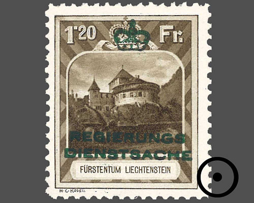 Definitive stamps 1930 with coloured imp