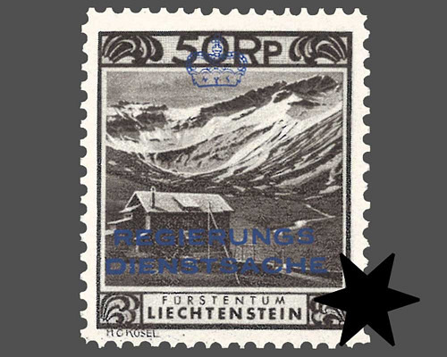 Definitive stamps 1930 with coloured imp