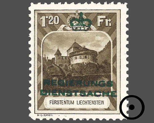 Definitive stamps 1930 with coloured imp