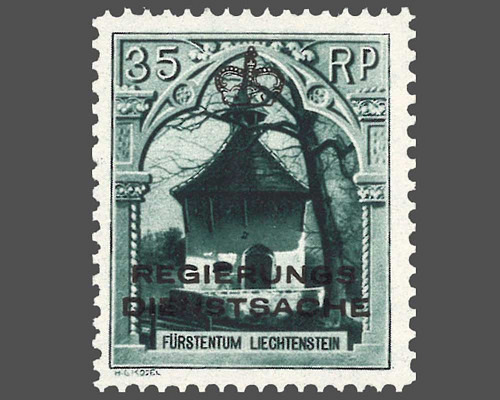 Definitive stamps 1930 with coloured imp