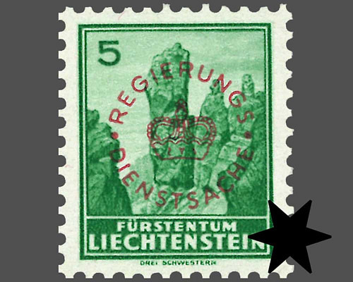 Timbres-poste courants 1934/1935 avec su