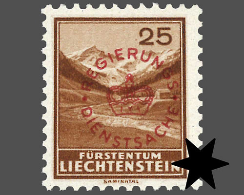 Timbres-poste courants 1934/1935 avec su