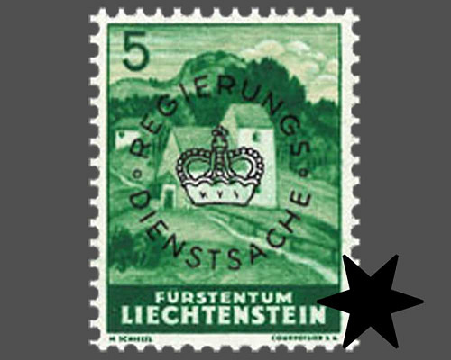 Freimarken 1937/1938 mit kreisförmigem A