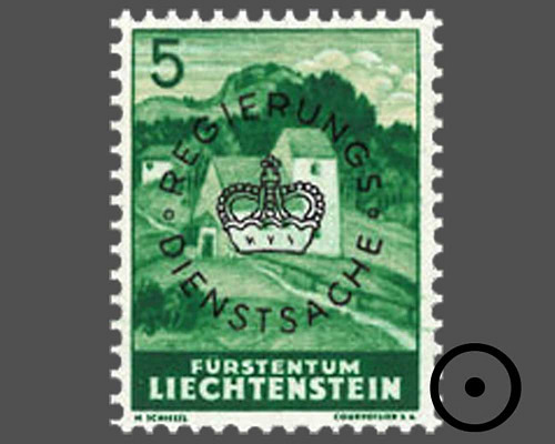 Freimarken 1937/1938 mit kreisförmigem A