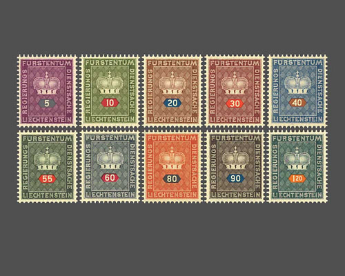 Princekrone / yellow gummed stamp paper