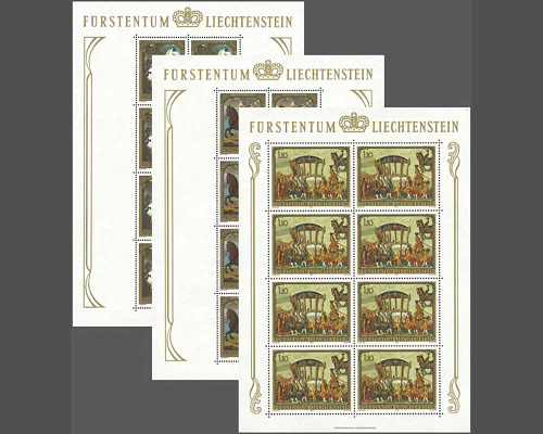 Gemälde - Goldener Wagen, Pferde