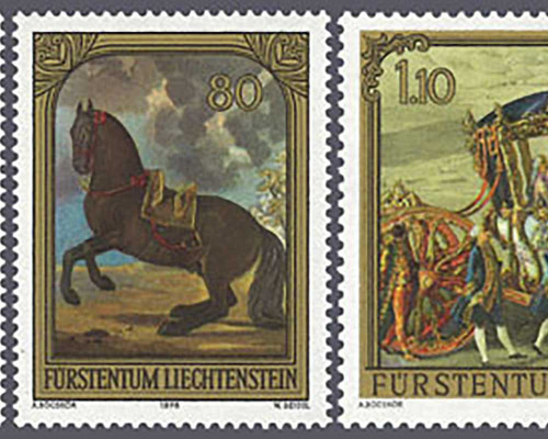 Gemälde - Goldener Wagen, Pferde