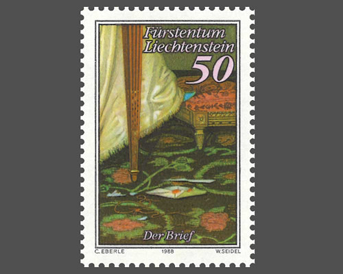 Portrait d'Anton Hickel - La lettre