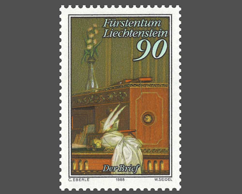 Portrait d'Anton Hickel - La lettre