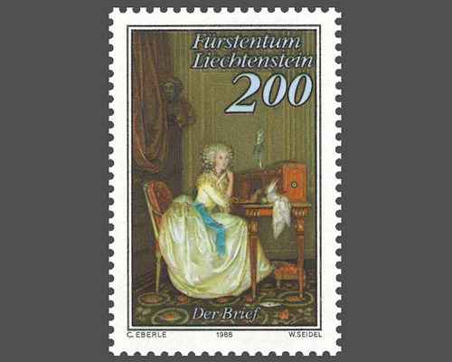 Portrait d'Anton Hickel - La lettre