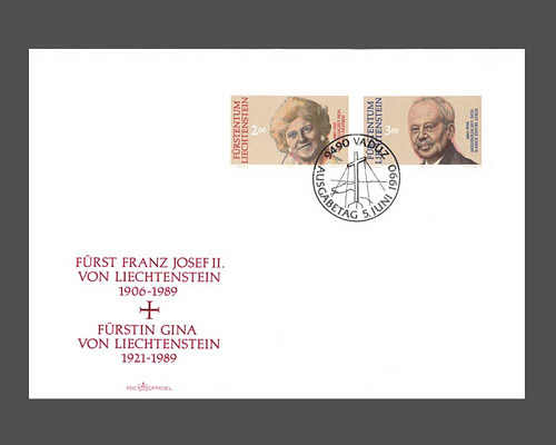 Mourning stamps for Prince Franz Josef l