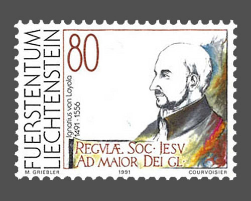 Memorial stamps for Ignatius Loyola