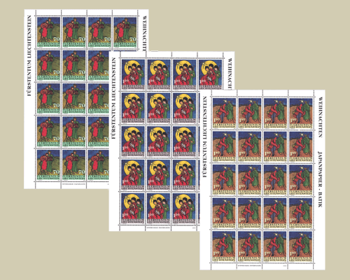 Weihnachten - Batikarbeiten