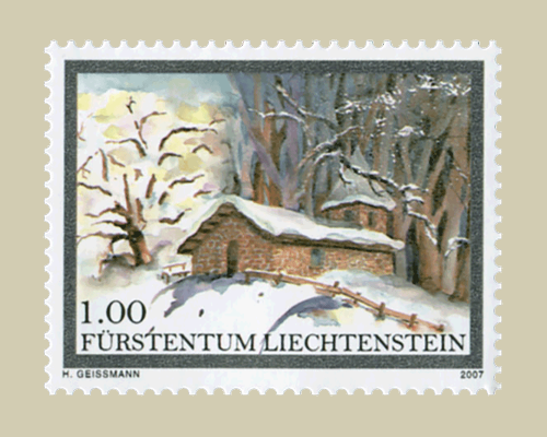 Christmas - Church window from Triesenbe