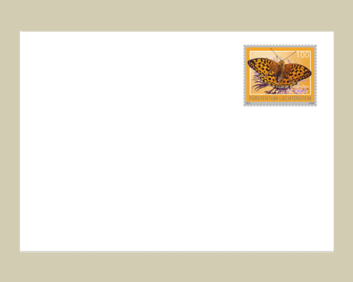 Postal Stationery Butterflies - Dark-Gre