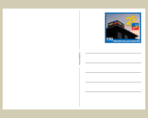 Postcard: 25 years of Liecht. Post