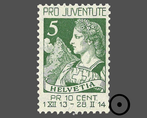 Pro Juventute - Helvetia mit Matterhorn