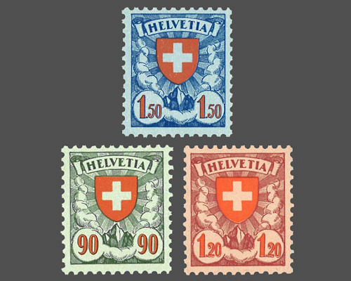 Blason, papier crayeux mêlé de fils de s