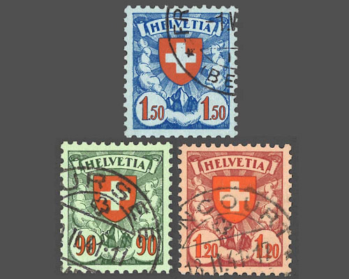 Blason, papier crayeux mêlé de fils de s